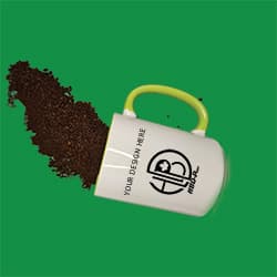 Green handle and inside sublimation 16oz mug