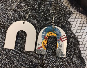 Personalized Wooden Sublimation Earrings Vancouver-4