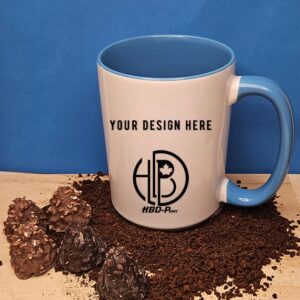 Blue handle and inside sublimation 16 oz mug