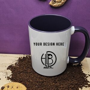 purple handle and inside sublimation 10 oz mug