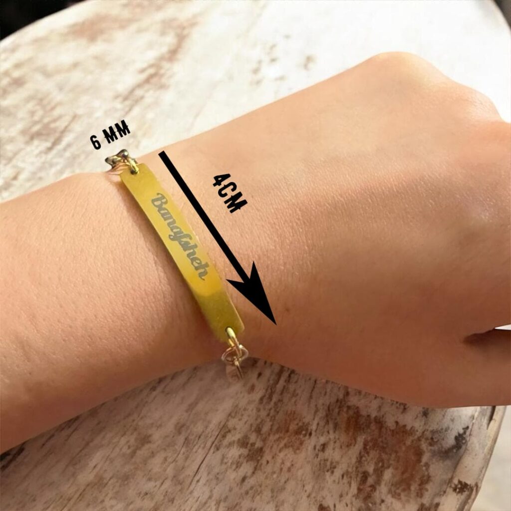 personalized laser engraved stainless steel bracelet in vancouver