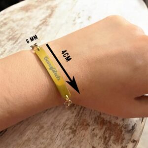 personalized laser engraved stainless steel bracelet in vancouver