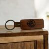 personalized laser engraved wooden keychain in vancouver