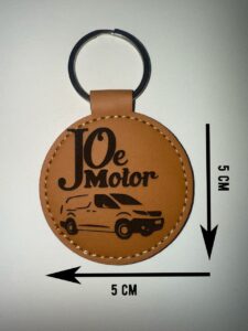 personalized laser engraved leather keychain