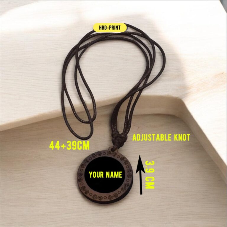 personalized wooden necklace