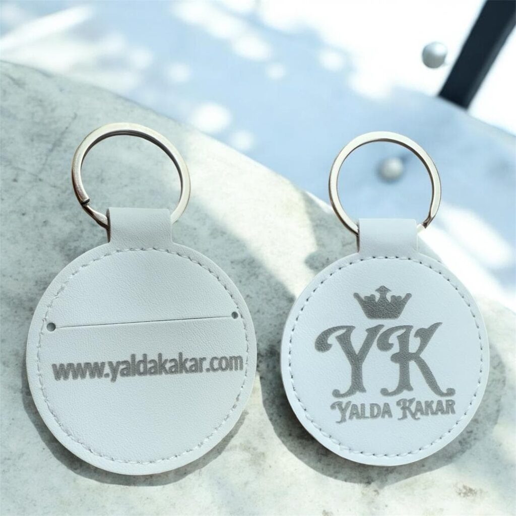 personalized leather keychain in Vancouver