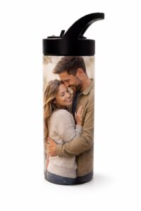 Personalized photo water bottle – custom couple gift made in Vancouver