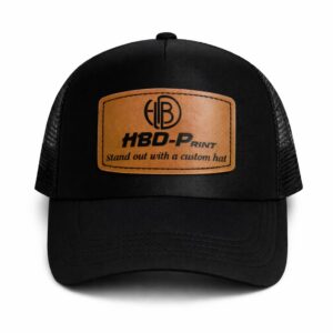 laser engraved leather patch hat