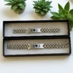 Couples Initials Bracelet Vancouver – Personalized Matching Engraved Bracelets A ♥ J in Gift Box