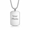 Personalized photo dog tag necklace stainless steel custom engraving Vancouver