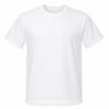 Blank white custom DTF T-shirt for personalized full-color printing in Vancouver, ready for custom logos, photos, text, and artwork.